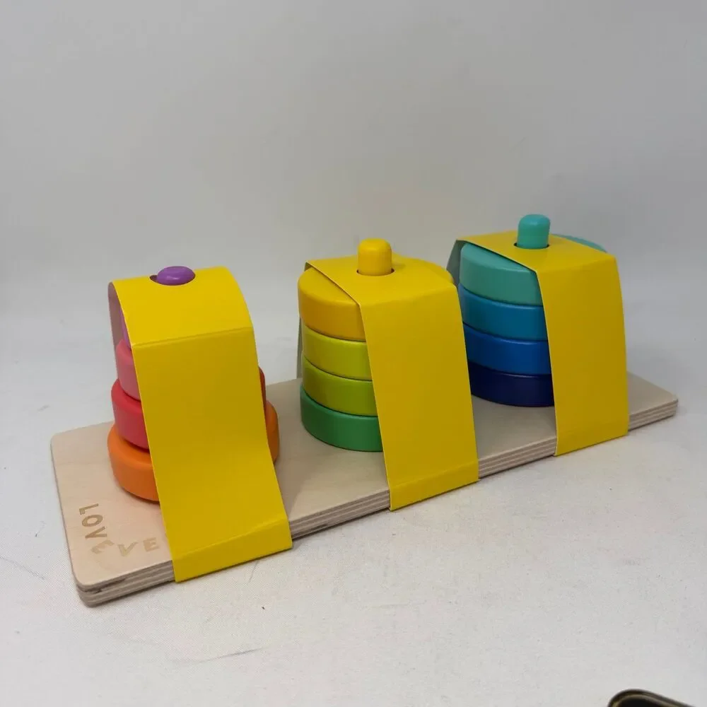 NEW Lovevery Twist and Pivot Pattern Puzzle Stacking Toy Toddler